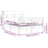 vidaXL Cadre de lit sans matelas 140x190 cm bois massif