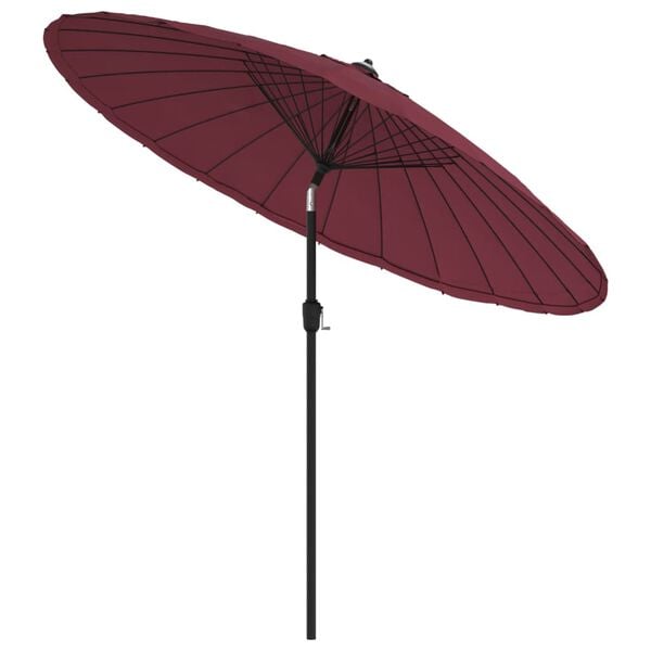 vidaXL Parasol d'ext&eacute;rieur avec m&acirc;t en aluminium 270 cm rouge bordeaux