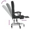 vidaXL Fauteuil de massage inclinable de bureau Noir Velours