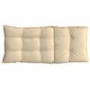 vidaXL Coussins de chaise &agrave; dossier haut lot de 4 beige tissu oxford