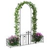 vidaXL Arche de jardin avec verrouillage Noir 203 x 50 x 218 cm