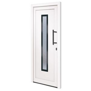 vidaXL Porte d'entr&eacute;e Blanc 88x200 cm PVC