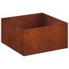 vidaXL Cache-pot de jardin Rouill&eacute; 100 x 100 x 40 cm Acier patin&eacute;