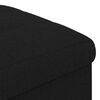 vidaXL Pouf de rangement avec coussin Noir 40 x 40 x 45 cm tissu