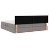 vidaXL Lit avec rangement et LED Taupe 200 x 200 cm Polyester