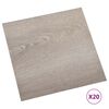 vidaXL Dalles de plancher autoadhésives 20 pcs PVC 1,86 m² taupe