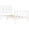 vidaXL Cadre de lit sans matelas blanc 90x190 cm bois de pin massif