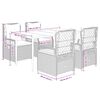 vidaXL Ensemble &agrave; manger de jardin avec coussins 5pcs Beige poly rotin