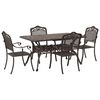 vidaXL Ensemble de salle &agrave; manger pour jardin 5 pcs Bronze Aluminium
