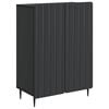 vidaXL Buffet Noir 66 x 34,5 x 92 cm Bois d'ing&eacute;nierie