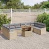 vidaXL Ensemble de canap&eacute; de jardin 11 pcs beige et gris clair