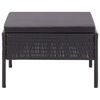vidaXL Salon de jardin 3 pcs avec coussins R&eacute;sine tress&eacute;e Noir