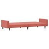 vidaXL Canap&eacute;-lit &agrave; 2 places avec repose-pied Rose Velours