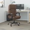 vidaXL Fauteuil de massage inclinable de bureau Marron Similicuir