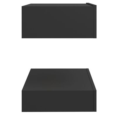 vidaXL Tables de chevet 2 pcs Gris 60x35 cm Aggloméré
