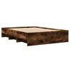 vidaXL Cadre de lit sans matelas ch&ecirc;ne fum&eacute; 120x200 cm bois ing&eacute;nierie