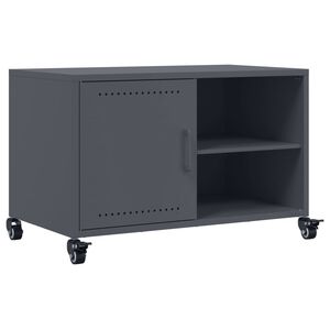 vidaXL Meuble TV anthracite 68x39x43,5 cm acier