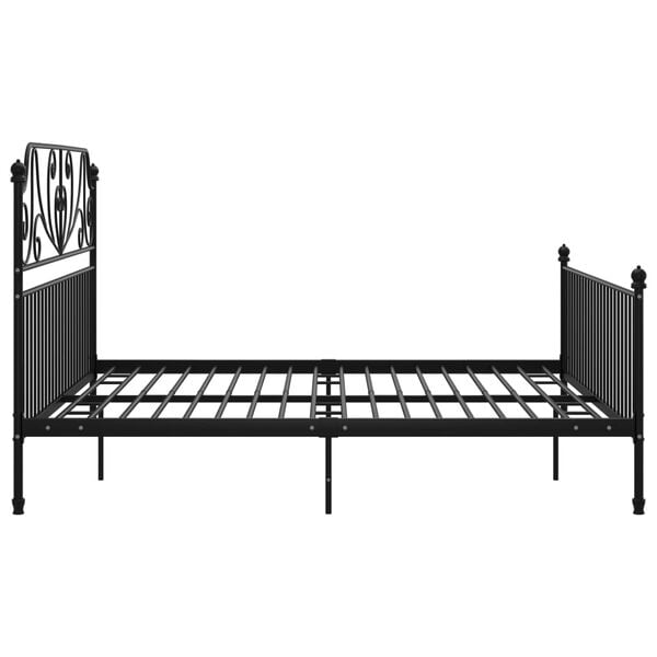 vidaXL Cadre de lit sans matelas noir m&eacute;tal 180x200 cm