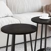 vidaXL Ensemble de tables d'appoint avec étagère 2 pcs Chêne noir