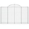 vidaXL Paniers à gabions arqués 3 pcs 200x30x120/140 cm Fer galvanisé