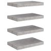 vidaXL &Eacute;tag&egrave;res murales flottantes 4 pcs gris b&eacute;ton 40x23x3,8 cm MDF