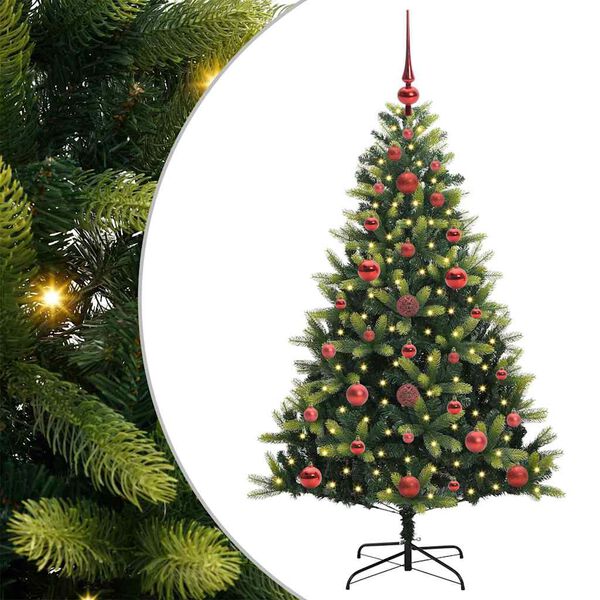 vidaXL Arbre de No&euml;l artificiel &agrave; charni&egrave;res 150 LED Vert 120 cm