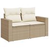 vidaXL Salon de jardin avec coussins 8 pcs beige r&eacute;sine tress&eacute;e