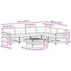 vidaXL Salon de jardin 7 pcs avec coussins blanc bois de pin massif