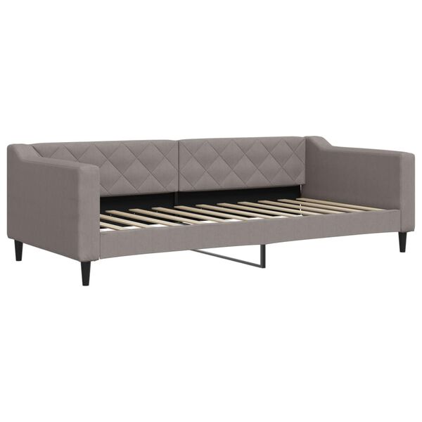 vidaXL Lit de repos sans matelas taupe 90x200 cm tissu