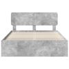 vidaXL Cadre de lit Gris B&eacute;ton 150 x 200 cm Pin massif