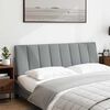 vidaXL Coussin de t&ecirc;te de lit Hanko gris clair 160 cm tissu