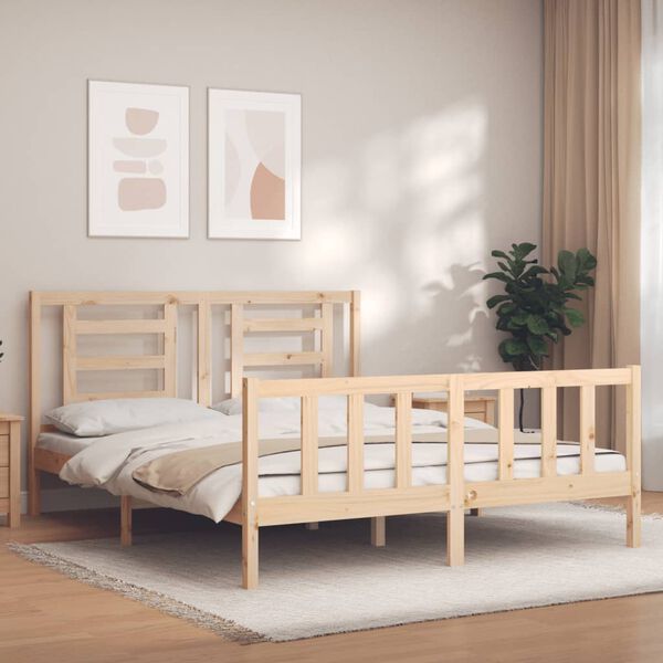 vidaXL Cadre de lit sans matelas 160x200 cm bois massif de pin