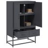 vidaXL Buffet haut anthracite 68x39x111,5 cm acier