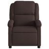 vidaXL Fauteuil inclinable électrique Marron foncé Tissu