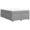 vidaXL Sommier &agrave; lattes de lit avec matelas Gris clair 160x200cm Tissu