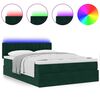 vidaXL Cadre de lit ottoman avec matelas vert fonc&eacute; 140x190 cm velours