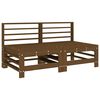 vidaXL Canap&eacute;s centraux de jardin 2 pcs marron miel bois de pin solide