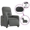 vidaXL Fauteuil inclinable de massage électrique gris foncé tissu