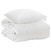 vidaXL Duvet toutes saisons avec oreiller 2 pcs Blanc Microfibre