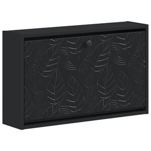 vidaXL Cabinet &agrave; chaussures mural DELFT 71 x 17 x 43 cm Noir