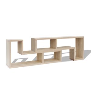 vidaXL Meuble TV double en forme de L Ch&ecirc;ne