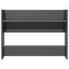 vidaXL Armoire &agrave; chaussures murale gris brillant bois d'ing&eacute;nierie