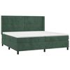 vidaXL Sommier &agrave; lattes de lit et matelas Vert fonc&eacute; 200x200cm Velours