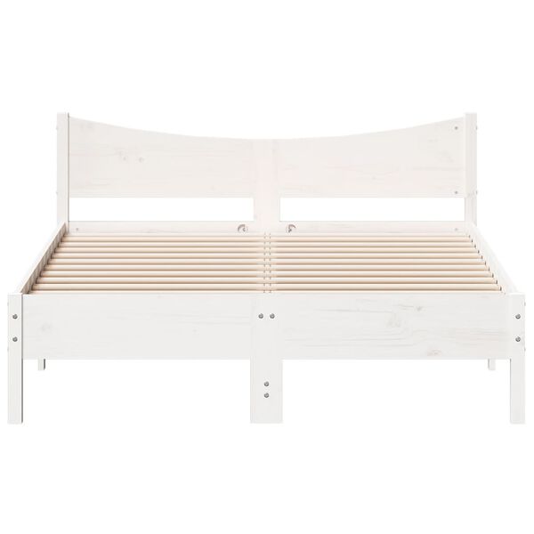 vidaXL Cadre de lit sans matelas blanc 120x200 cm bois de pin massif