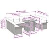 vidaXL Ensemble de canapé de jardin avec coussin 10 pcs Noir et crème