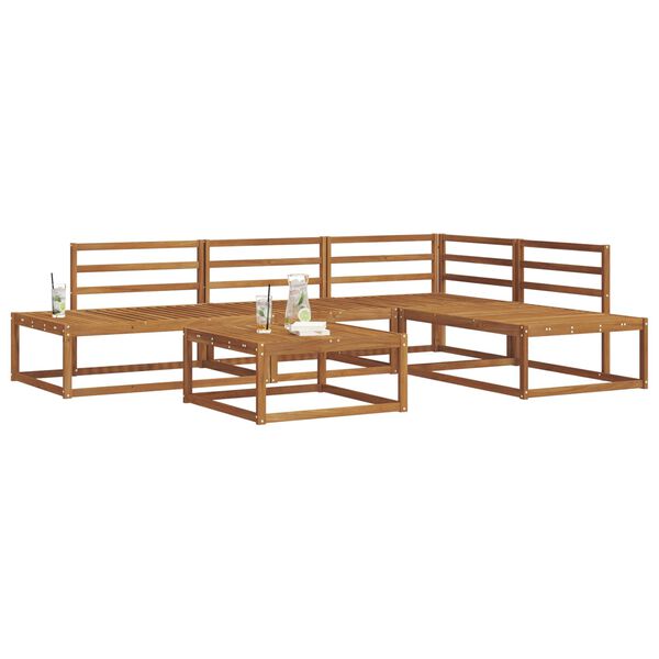 vidaXL Ensemble de canap&eacute;s d'ext&eacute;rieur 5 Pi&egrave;ce Naturel