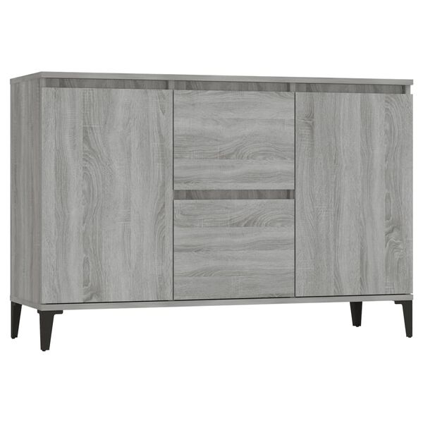 vidaXL Buffet Sonoma gris 102x35x70 cm Bois d'ing&eacute;nierie