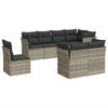 vidaXL Salon de jardin 8 pcs avec coussins gris clair r&eacute;sine tress&eacute;e