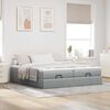 VidaXL Cadre de lit ottoman et matelas gris clair 160x200cm tissu