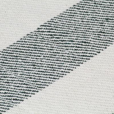vidaXL Couverture Coton Rayures 125x150 cm Vert foncé